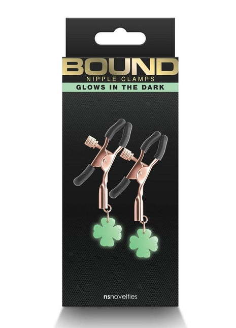 Bound Iron Glow in the Dark Nipple Clamps G4