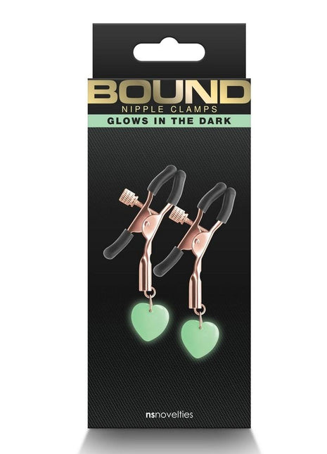 Bound Iron Glow in the Dark Nipple Clamps G3