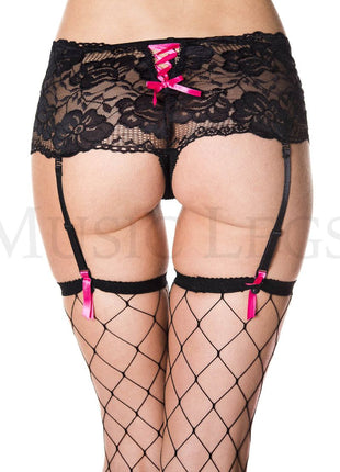 Lace Booty Shorts With Garters