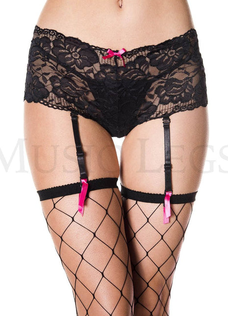 Lace Booty Shorts With Garters