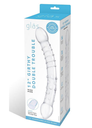 Glas Girthy Double Trouble Glass Dildo 12in
