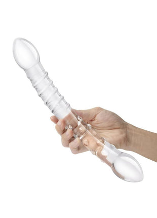 Glas Girthy Double Trouble Glass Dildo 12in