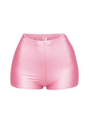 Shiny high waisted shorts