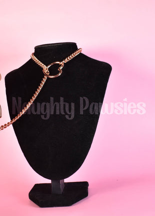 Rose Gold Heart Ring Slip Chain