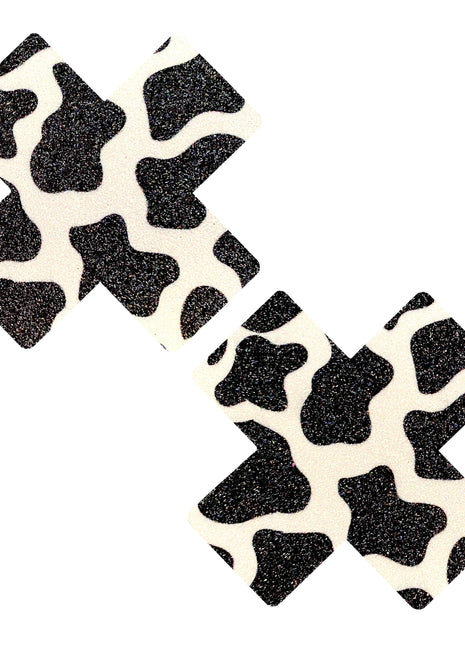 Got Milkies Cow-Print X Factor Glitter Pasties