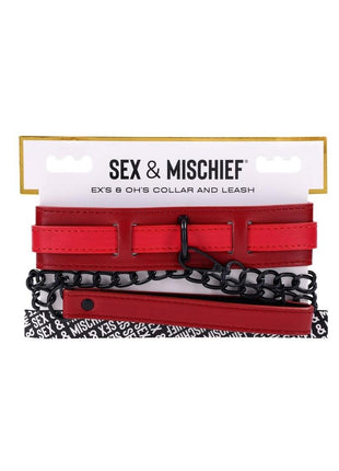 Sex & Mischief Ex's & Oh's Collar and Leash