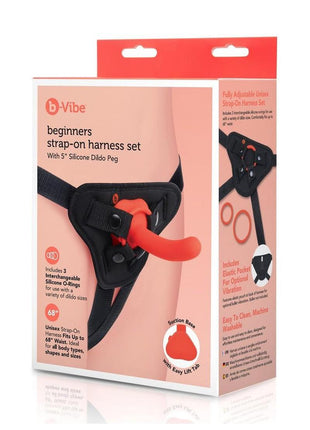 B Vibe Beginner Strap On Harness with Dildo Peg 5in