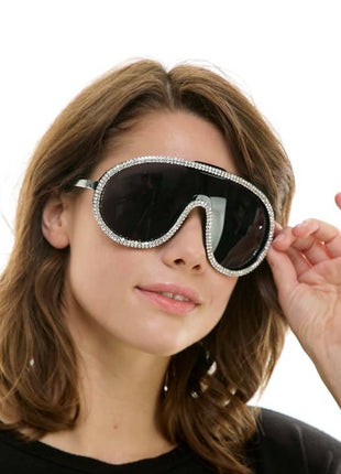 Rhinestone Ski Mask Sunglasses