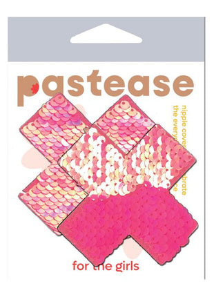 Pastease Color Changing Flip Sequins Cross - Pink
