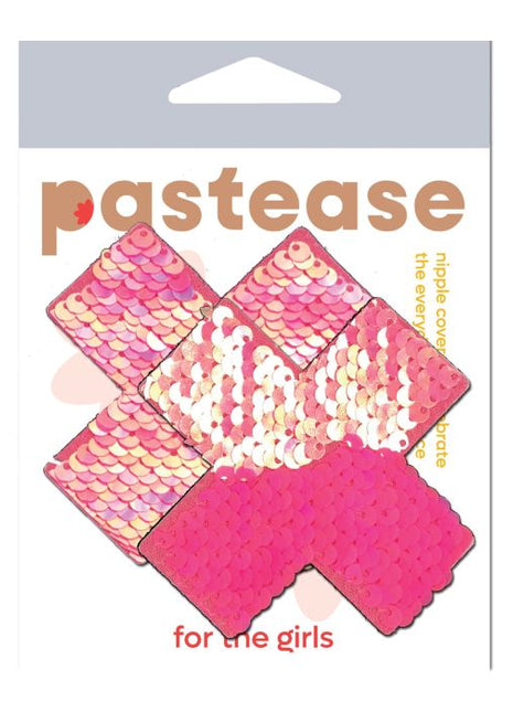 Pastease Color Changing Flip Sequins Cross - Pink