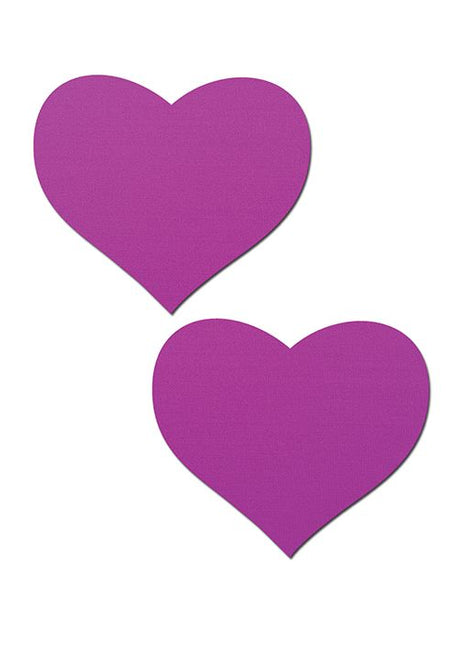 Pastease Basic Heart Black Light Reactive - Neon Purple