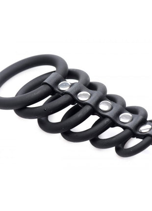 Strict 6 Ring Silicone Chastity Device