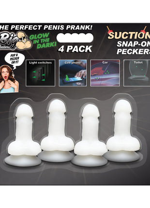 Big Ballers Glow-In-The-Dark Suction Snap-On Peckers