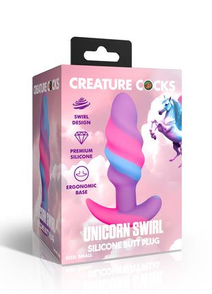 Creature Cocks Unicorn Swirl Silicone Butt Plug