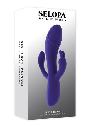 Selopa Triple Tickle Rechargeable Silicone Triple Stimulating Vibrator