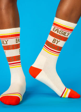 Easily Distracted By Snacks Gym Crew Socks