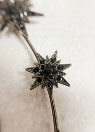 Black Stars Goddess Crown Halo Headband