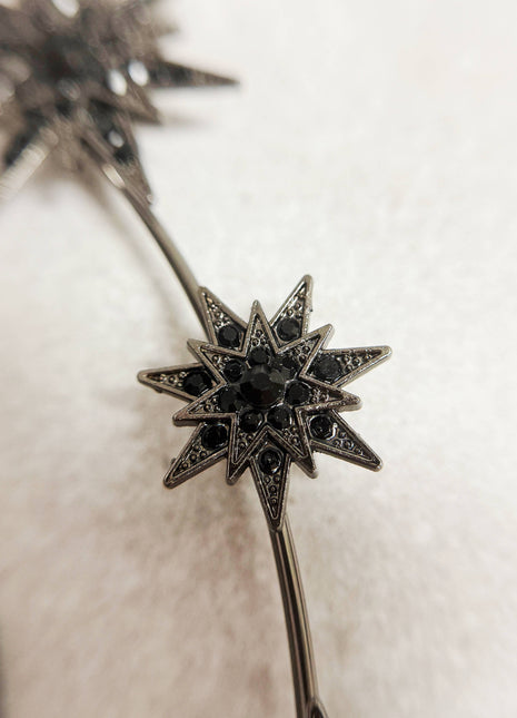 Black Stars Goddess Crown Halo Headband