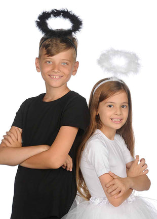 Angel Halo Headband Set - Extra Feather White Angel Headband