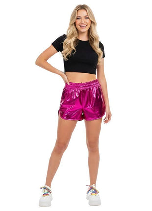 Pink Metallic Shorts