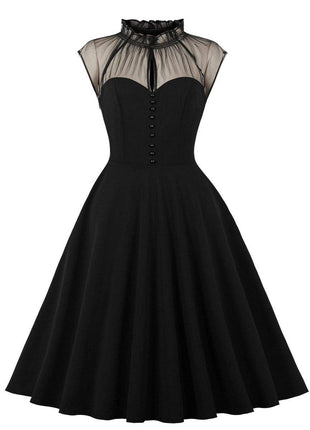 Elegant Lace Sleeve Midi Dress