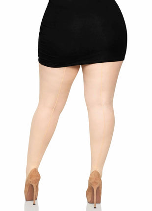 Plus Size Cadi Sheer Backseam Pantyhose