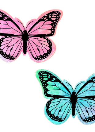 Rainbow Sherbet Tie Dye Velvet UV Butterfly Pasties