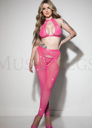 Cut Out Sparkle Tights With Matching Top