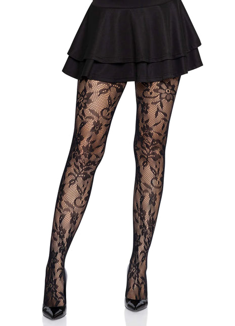 Chantilly Floral Lace Tights