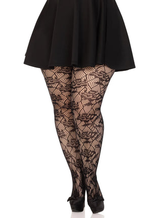 Wild Rose Plus Floral Tights