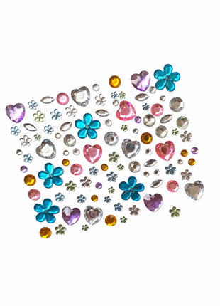 Woodstock Multicolor Pastel Crystal Face Jewels