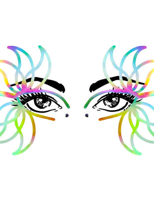 Rainbow Petal Glow Holographic Face Sticker