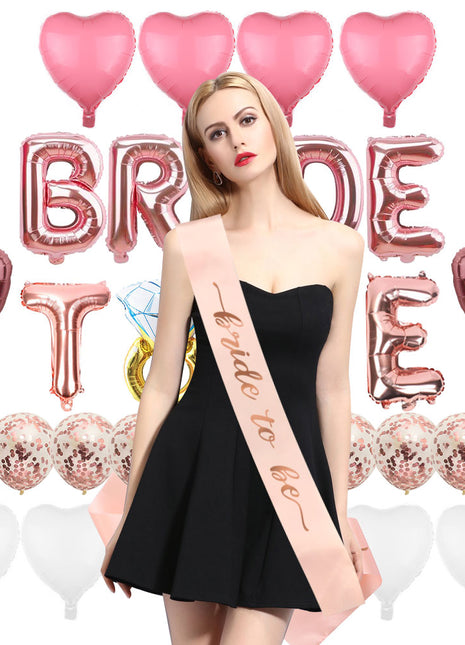 Gold Bride To Be Balloon Party Kit