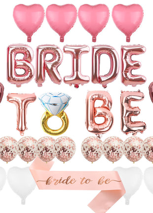Gold Bride To Be Balloon Party Kit