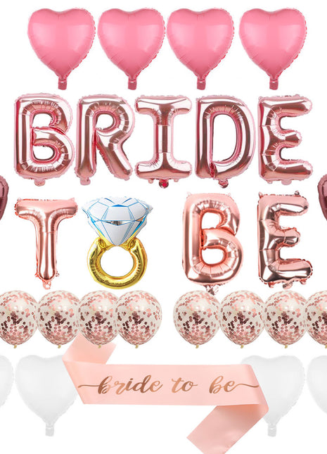 Gold Bride To Be Balloon Party Kit