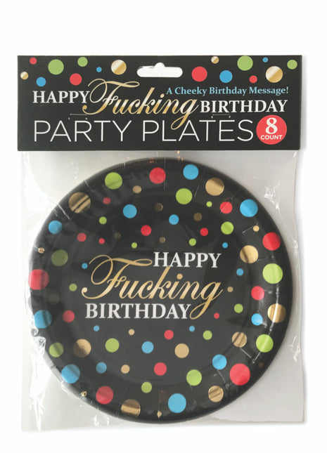 Happy Fucking Birthday Plates