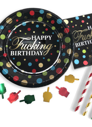 Happy Fucking Birthday Plates