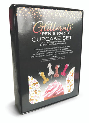 Glitterati Penis Party Cupcake Set