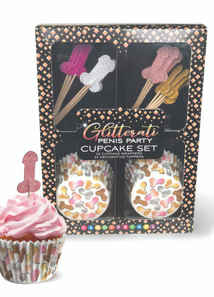 Glitterati Penis Party Cupcake Set