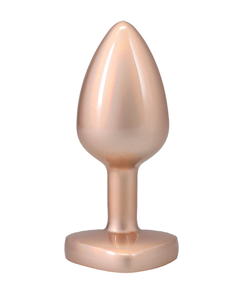 Booty Bling Jeweled Metal Heart Plug