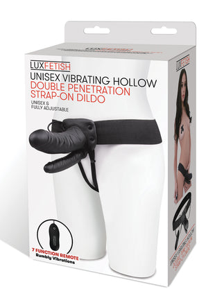 Unisex Vibrating Hollow DP Strap-On
