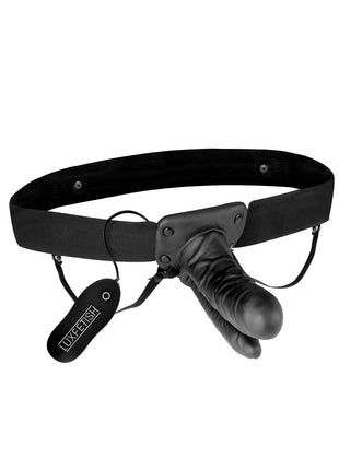 Unisex Vibrating Hollow DP Strap-On