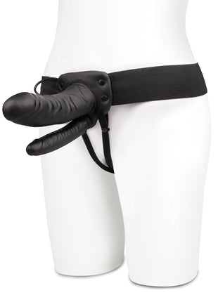 Unisex Vibrating Hollow DP Strap-On