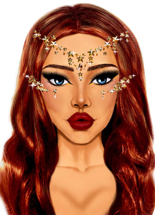 Star Sign Face Jewels Sticker