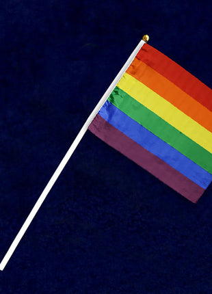 Plastic Rainbow Pride Fabric Flag