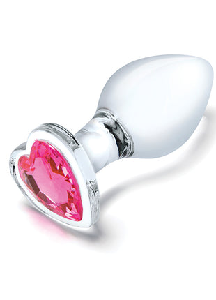 Glas Heart Jewel Plug