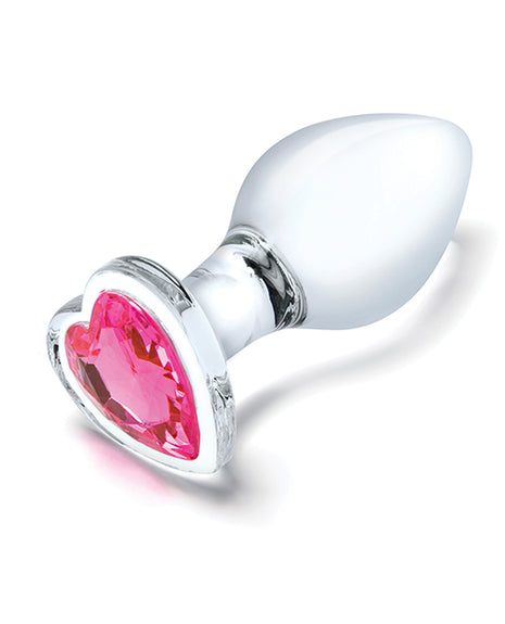 Glas Heart Jewel Plug