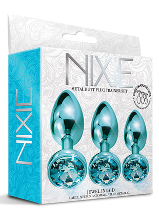 Nixie Jeweled Metal Butt Plug Trainer Set