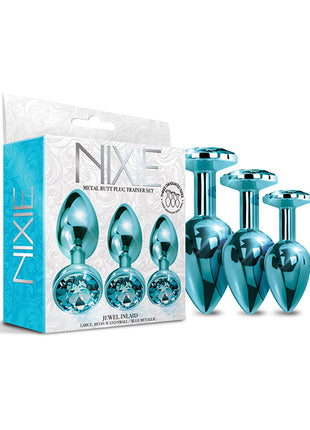 Nixie Jeweled Metal Butt Plug Trainer Set