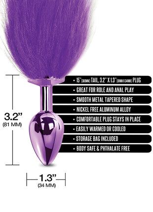 Nixie Metal Butt Plug With Fur Tail